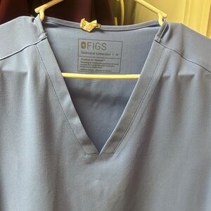 Figs Slate Blue V-Neck Scrub Top